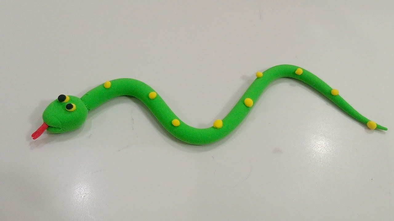 DIY Snake with clay #how to make snake #craft #kidsvideo #kidsfun #kids #clay #snake