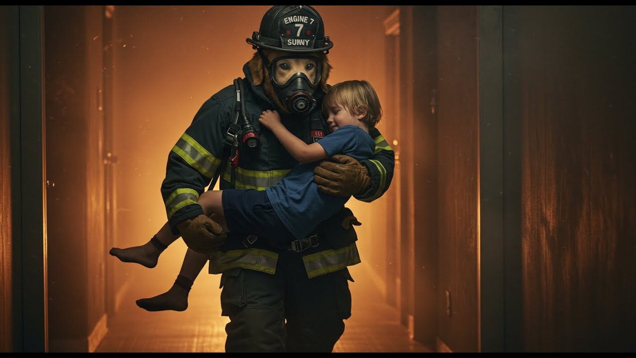A Day in the Life of Firefighter Sunny  #Sunny  #torii & sunny #goldenretriever