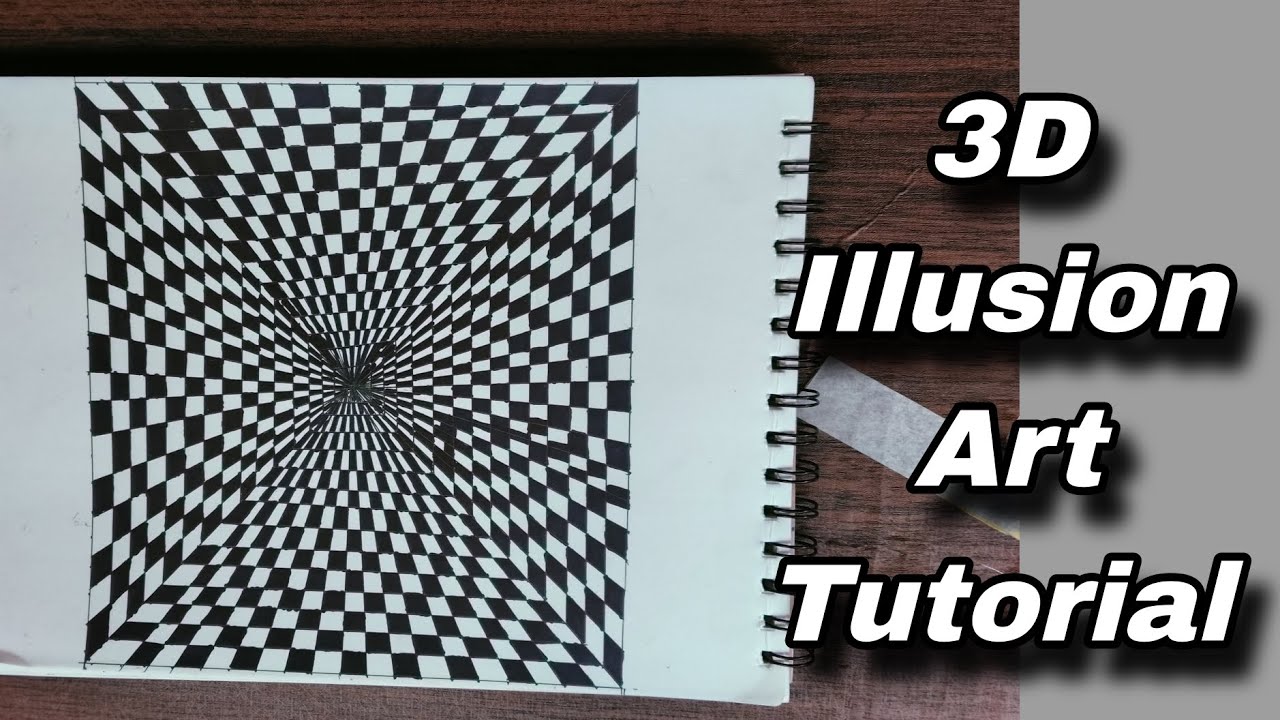How To Draw 3D Illusion Art Step By Step | Optical Illusion Tutorial ✨