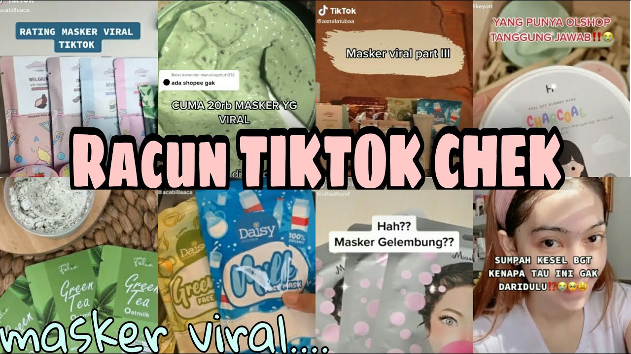 Racun TIKTOK Skincare chek#part l masker viral |ThepiralCHEEK|