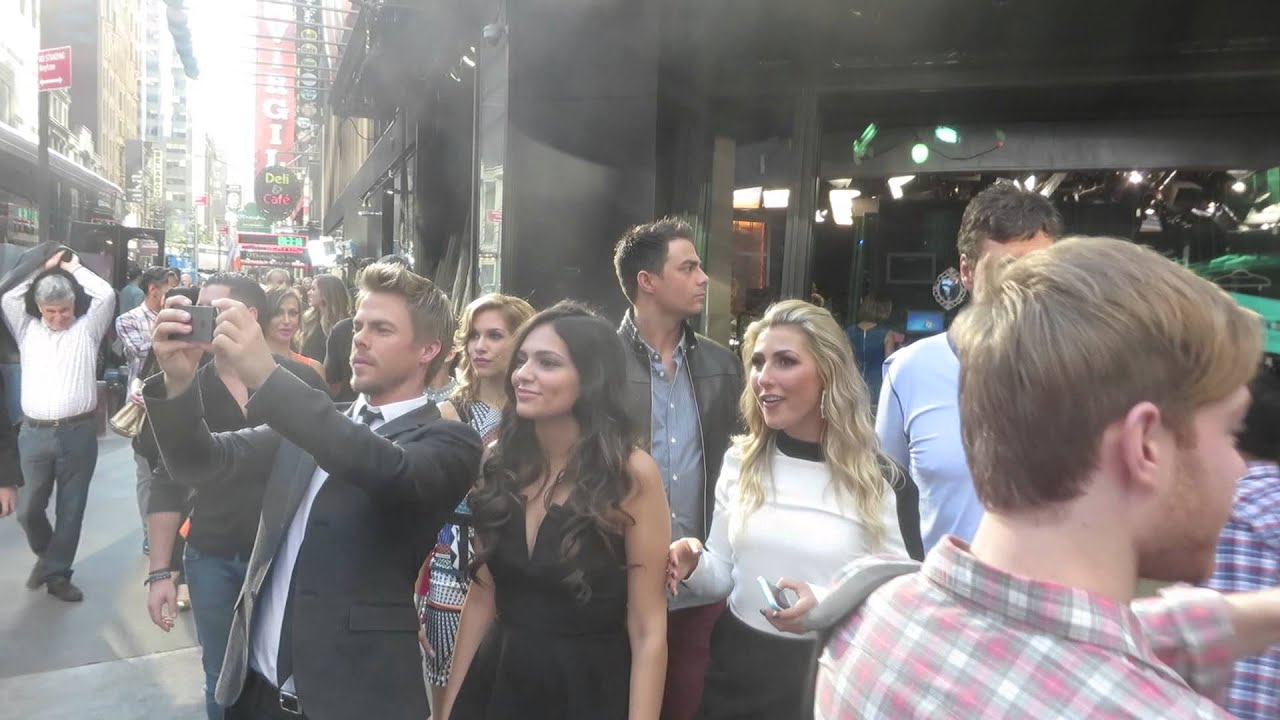 Bethany Mota & rest of Dancing With the Stars' 2014: Season 19 Cast walking in Times Square