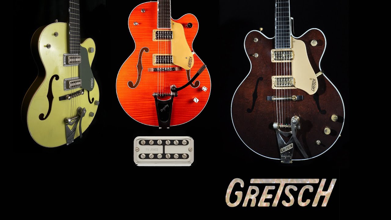 Gretsch comparison (TV Jones Classics vs Setzers vs HS filters) 6118TCST, 6120BSNV-LOR and 6122-62