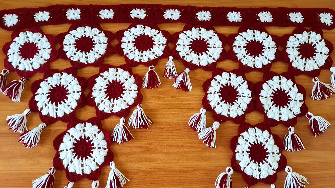 Woolen tikki toran new design  Crochet door hanging toran or toran patti