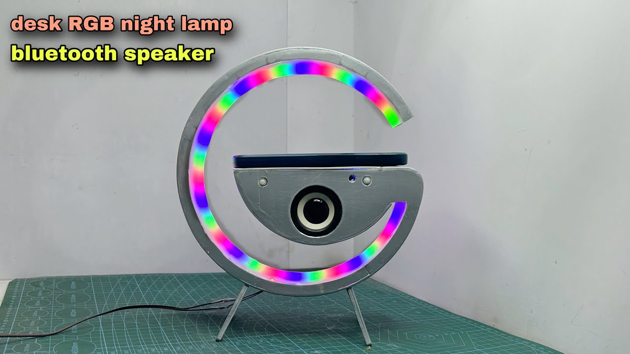 RGB night lamp with bluetooth speaker || making a RGB lamp with Wireless charger