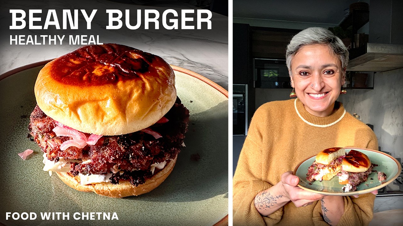 EASIEST and QUICKEST healthy beany full of PROTEIN burger!