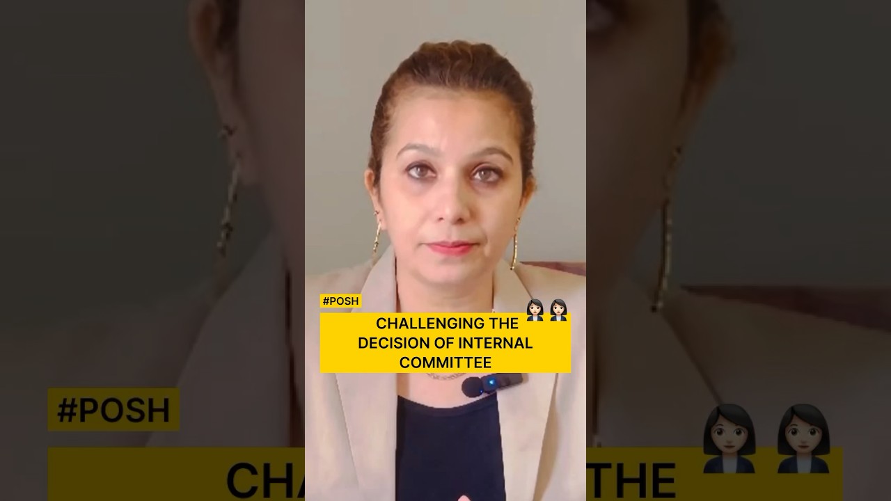 Appealing against the Order of the Internal Complaints Committee under POSH Act  #poshact #appeal