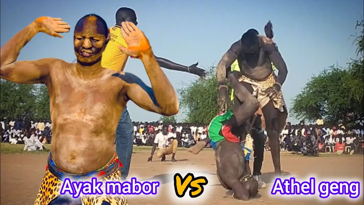 Ayak mabor Ajong-Amer ( Bor) vs Athel geng (Awerial) south sudanese wrestling 