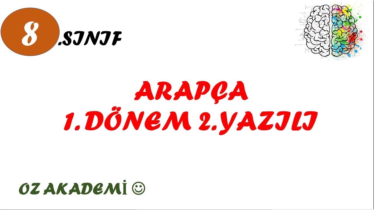 8.Sınıf Arapça 1.Dönem 2.Yazılı Soruları