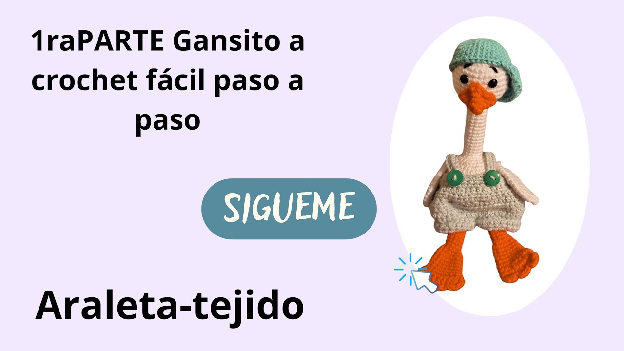 Gansito a crochet fácil paso a paso