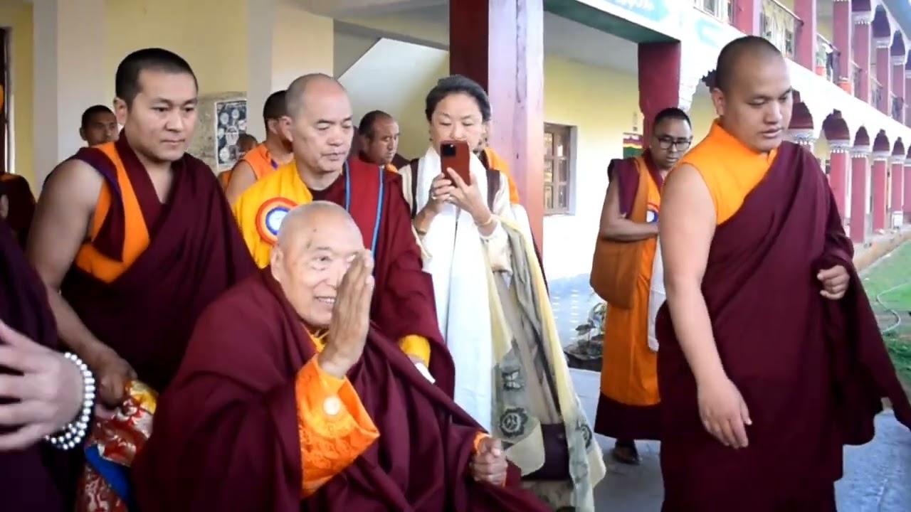 Kyabje Terchen Namkha Drimed Rabjam Rinpoche at Rigon Thupten Mindrolling,orrisa, india