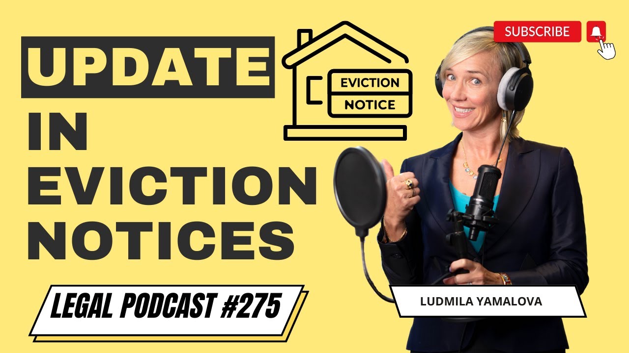 Update in Eviction Notices| Episode #275  | Yamalova | Dubai Lawyer