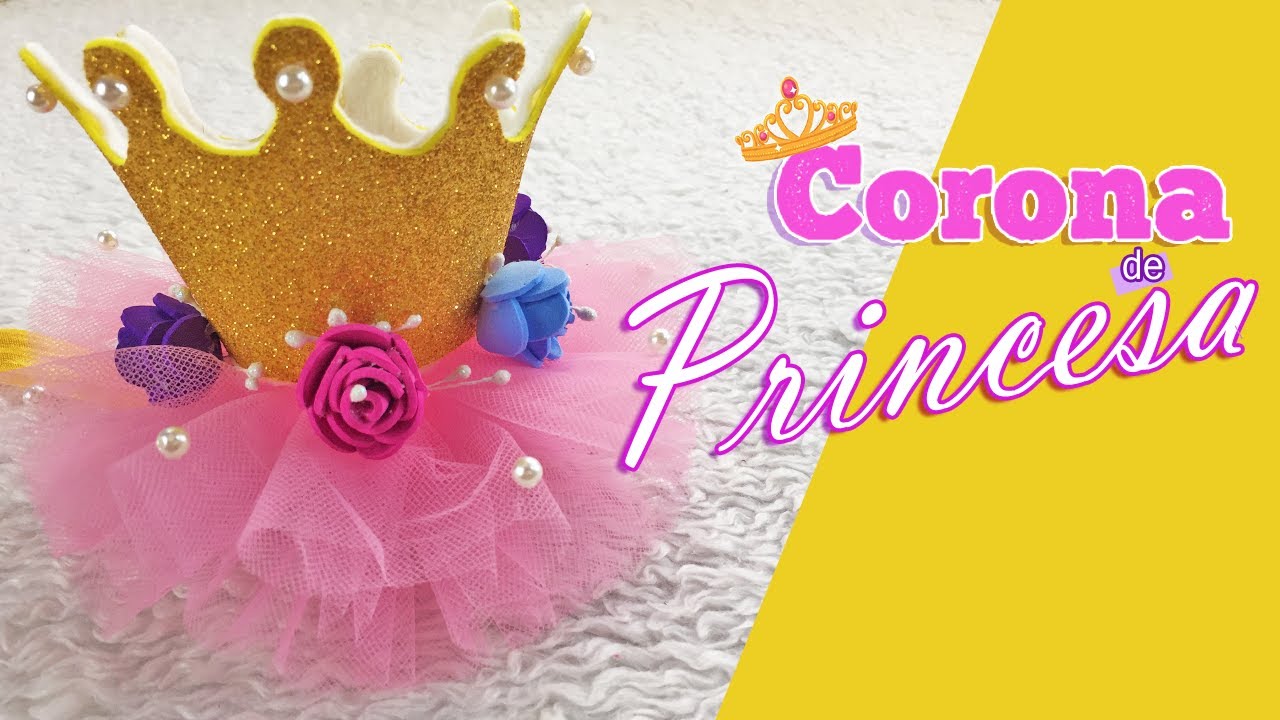 Como hacer Corona de princesa /foami y tul
