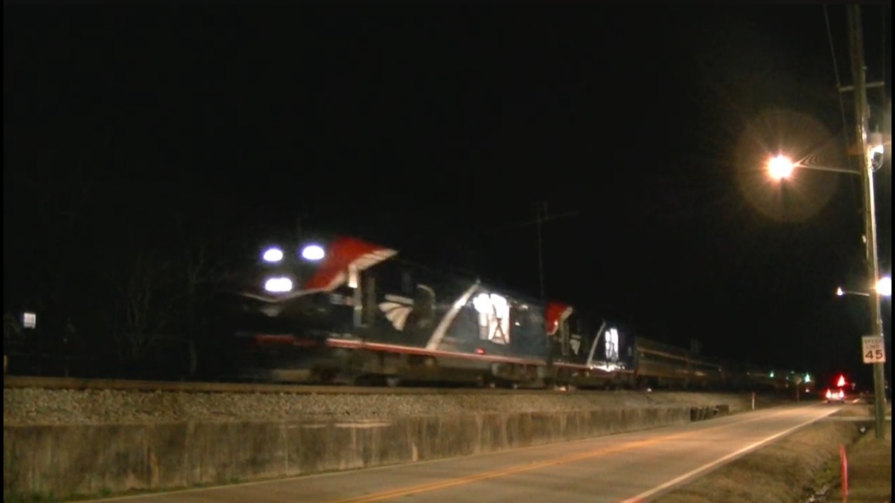 The Amtrak Crescent #20 Meets NS 191 in Temple, GA 02-21-2026©