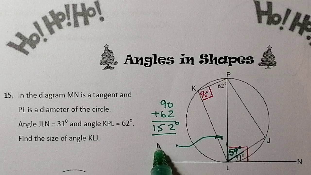 Nat5 Angles in Circles for Jan/Feb Revision Q15 Q16