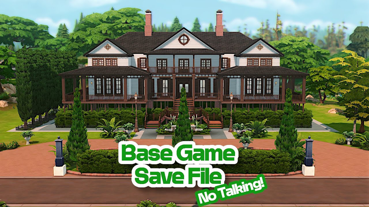 i rebuilt the oakenstead mansion in willow creek | base game save file (sims 4 speed build)