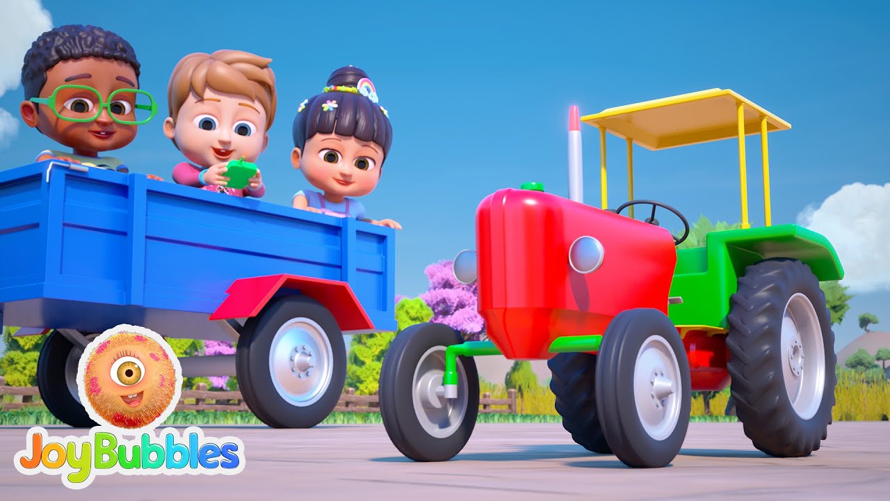 Wheels On The Tractor Go Round and Round | Nursery Rhymes & Kids Songs