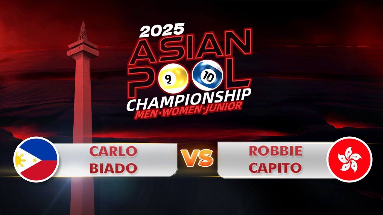 FULL MATCH! CARLO BIADO (PHL) vs (HK) ROBBIE CAPITO | ASIAN POOL CHAMPIONSHIP 2025