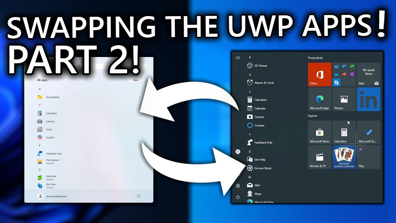 Замена приложений Windows UWP. Часть 2!