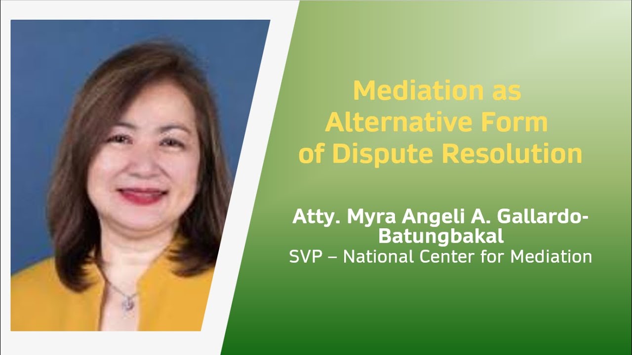 Mediation as Alternative form of Dispute Resolution