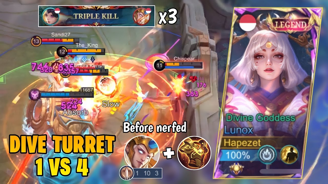 Lunox 3x Triple Kill! Salah Satu Mage Terkuat buat Lawan Prime Hylos