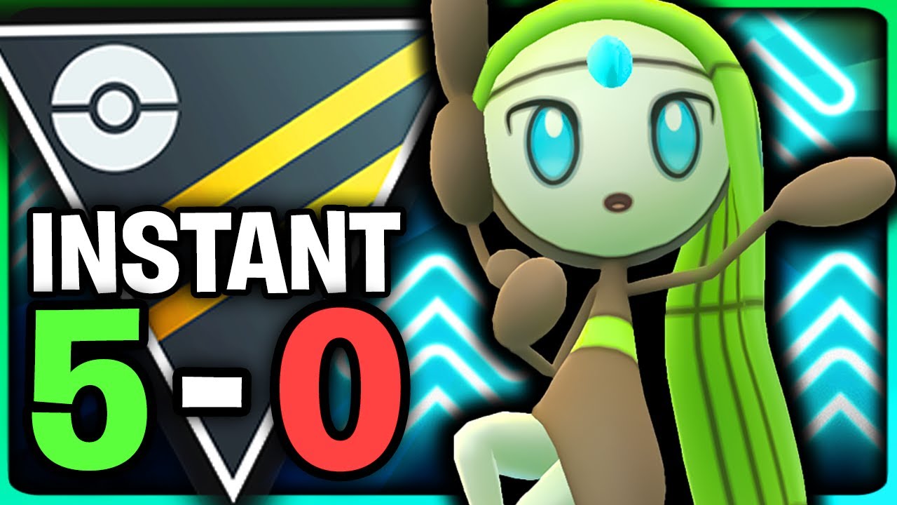 INSTANT 5-0 with *DOUBLE BUFFED* MELOETTA nukes GUZZLORD in the Ultra League | GO BATTLE LEAGUE
