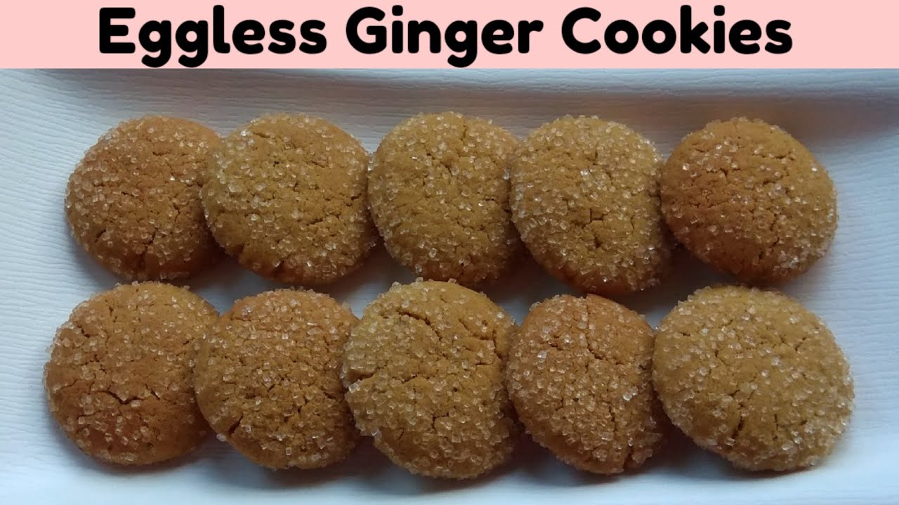 Eggless Ginger Cookies || Ginger Cookies || How to make Ginger Cookies ~ Moumita's Happy Cooking Lab