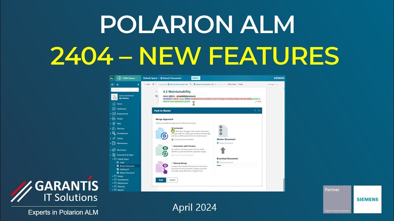 Polarion ALM. 2404 release - demo and review of new features