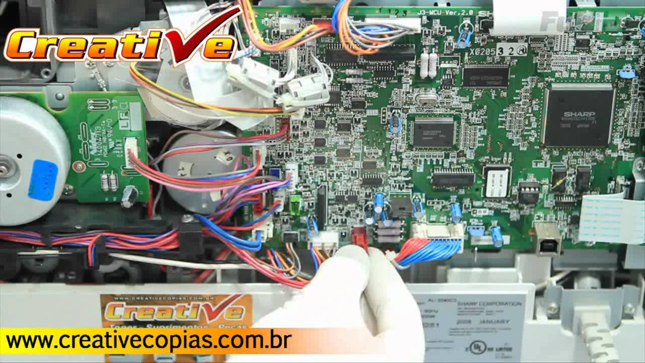 Vídeo Aula Troca Engrenagens Sharp Linha AL