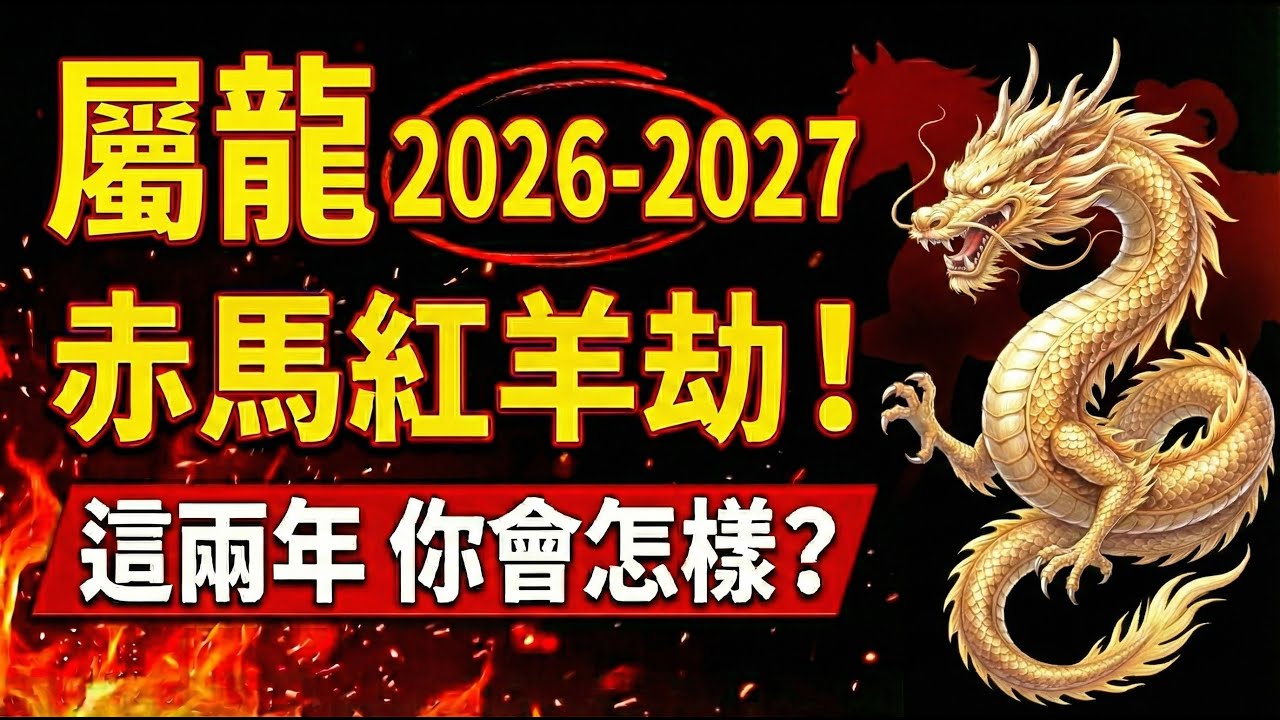 生肖龍注意！2026-2027赤馬紅羊劫：60年一遇的千年詛咒！這兩年，你會怎麼樣？#2026生肖龍運勢 #生肖龍 #赤馬紅羊 #2027生肖龍運勢 #生肖龍運勢 #屬龍運勢 #生肖龍2026 #屬龍