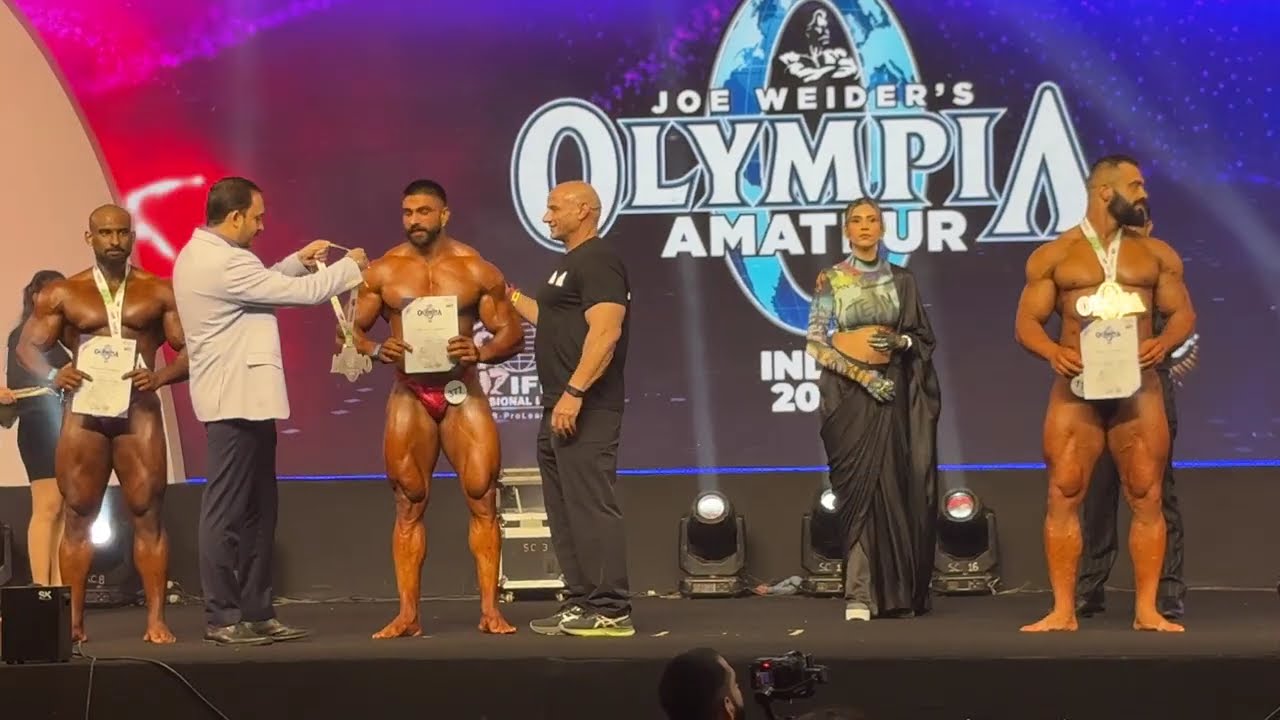 Золотой призер по бодибилдингу среди мужчин в супертяжелом весе | IHFF Sheru Classic Amateur Olym...
