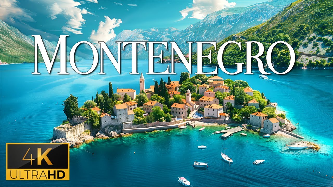 FLYING OVER MONTENEGRO (4K Video UHD) - Calming Music With Beautiful Nature Video For Relaxation