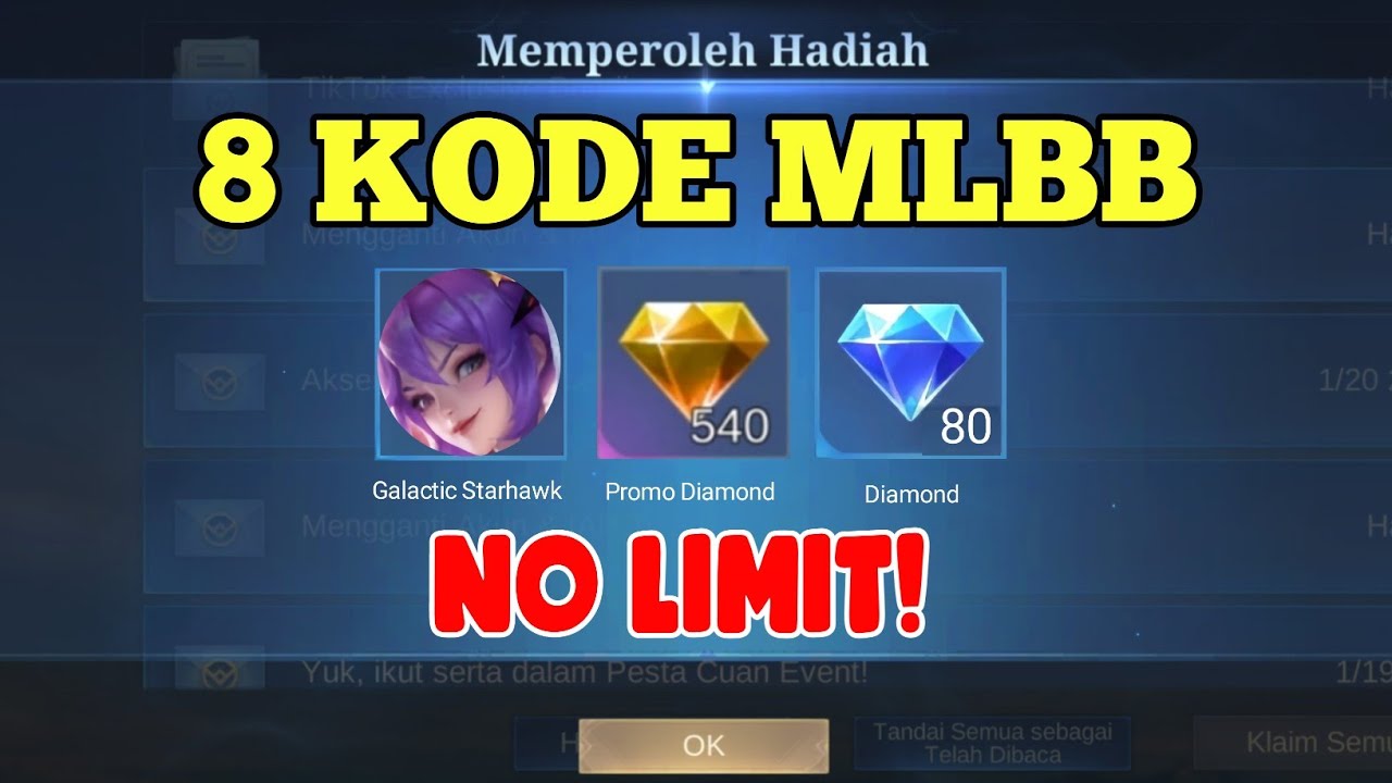 SKIN GRATIS! 8 KODE REDEEM ML TERBARU KODE REDEEM MOBILE LEGENDS KODE REDEEM ML HARI INI MARET 2026