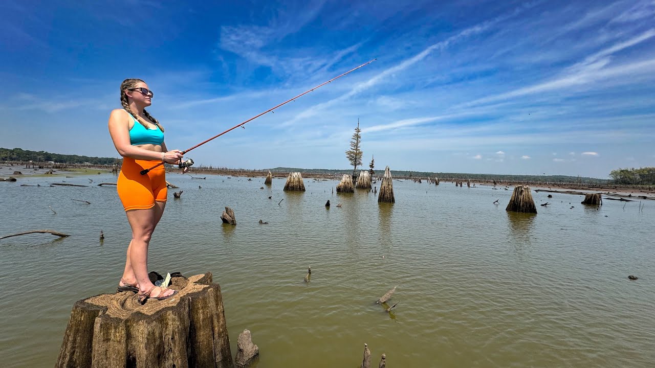 The SLAB QUEEN Destroyed Them From a STUMP in the DRAINING LAKE! -- **HUGE NEWS**