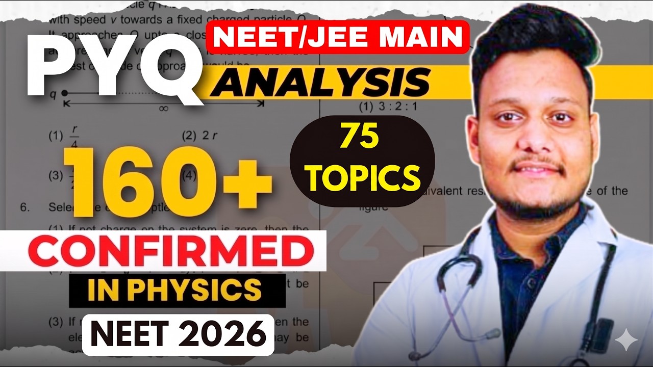 NEET 2026 SIRF *75 TOPIC = 160+ Marks* in Physics 😱| Do & Die Topic for NEET #NEET2026 #NEETPHYSICS