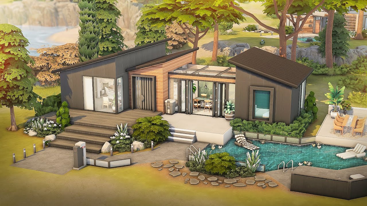 Роскошный дом на берегу моря 🌊 | The Sims 4 Быстрая постройка
