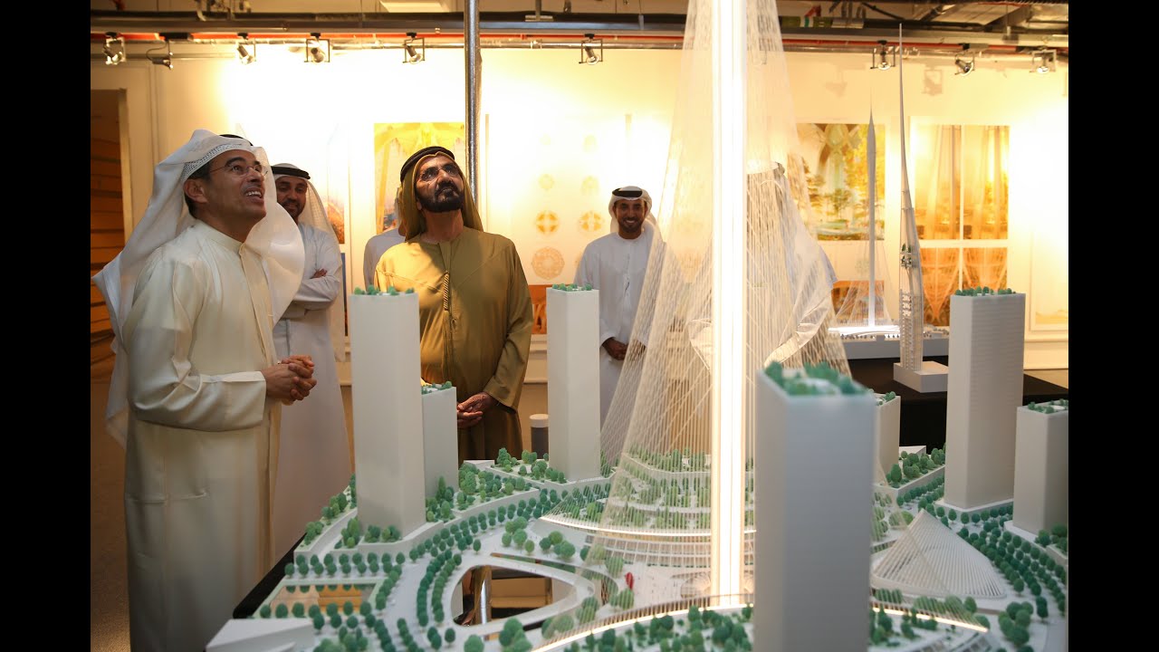 محمد بن راشد يعتمد تصميم برج جديد في خور دبي