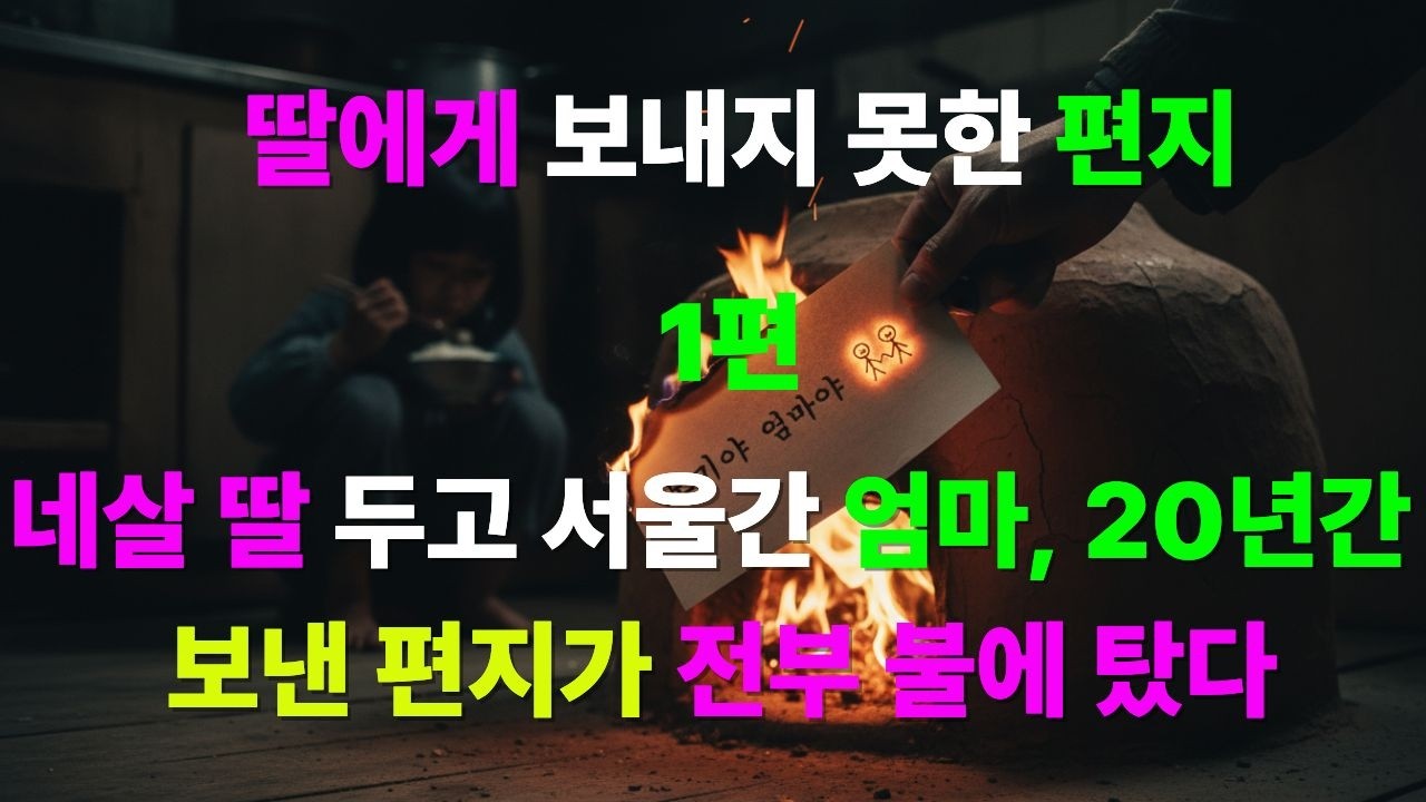1편 딸에게 보내지 못한 편지