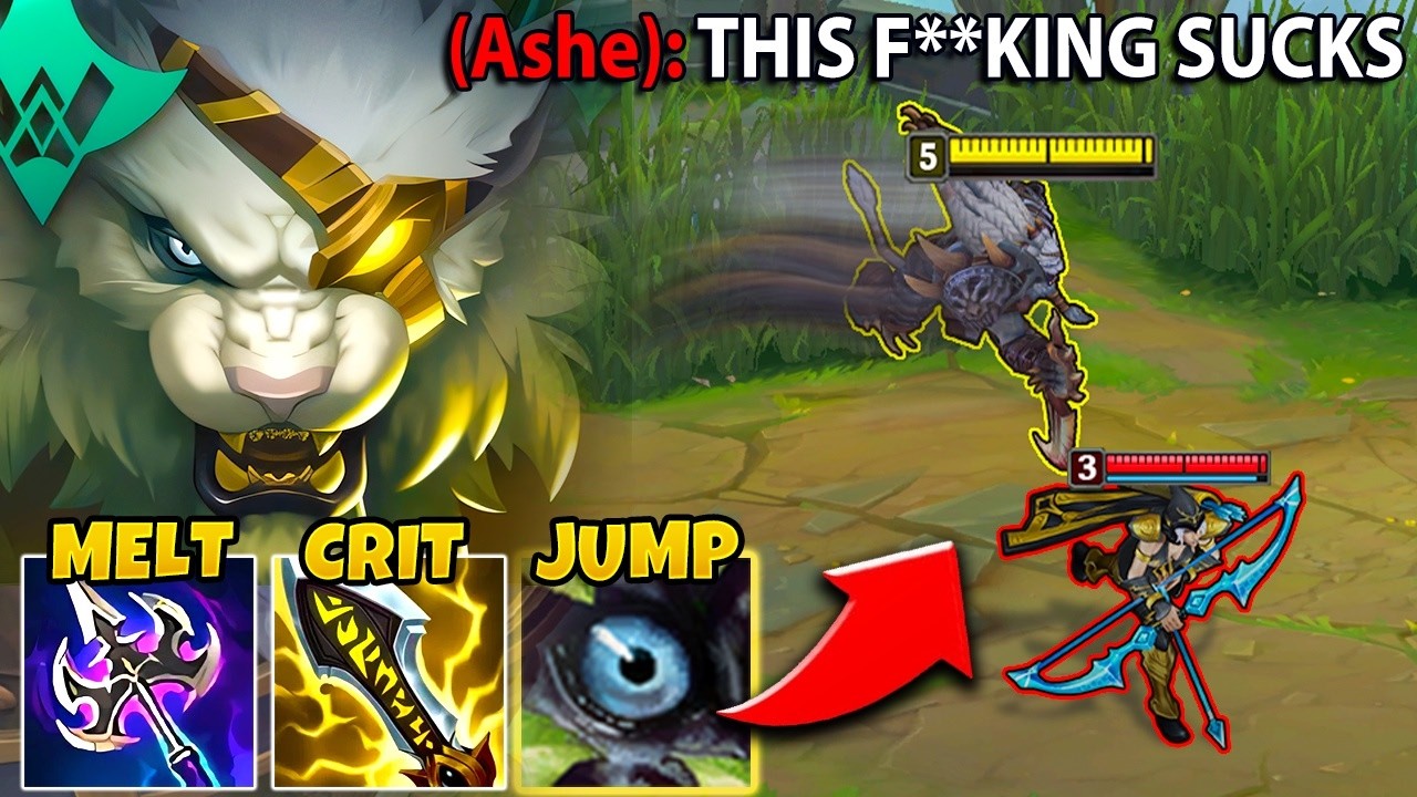 I MADE THIS ASHE TOP RAGE WITH MY RENGAR PICK... (THIS IS JUST UNFAIR)