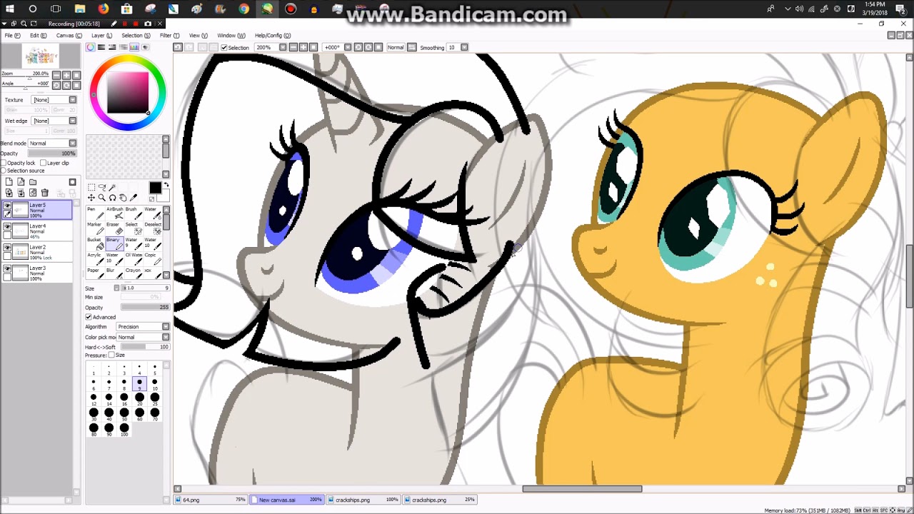 mane 6 x background ponies next gen speedpaint