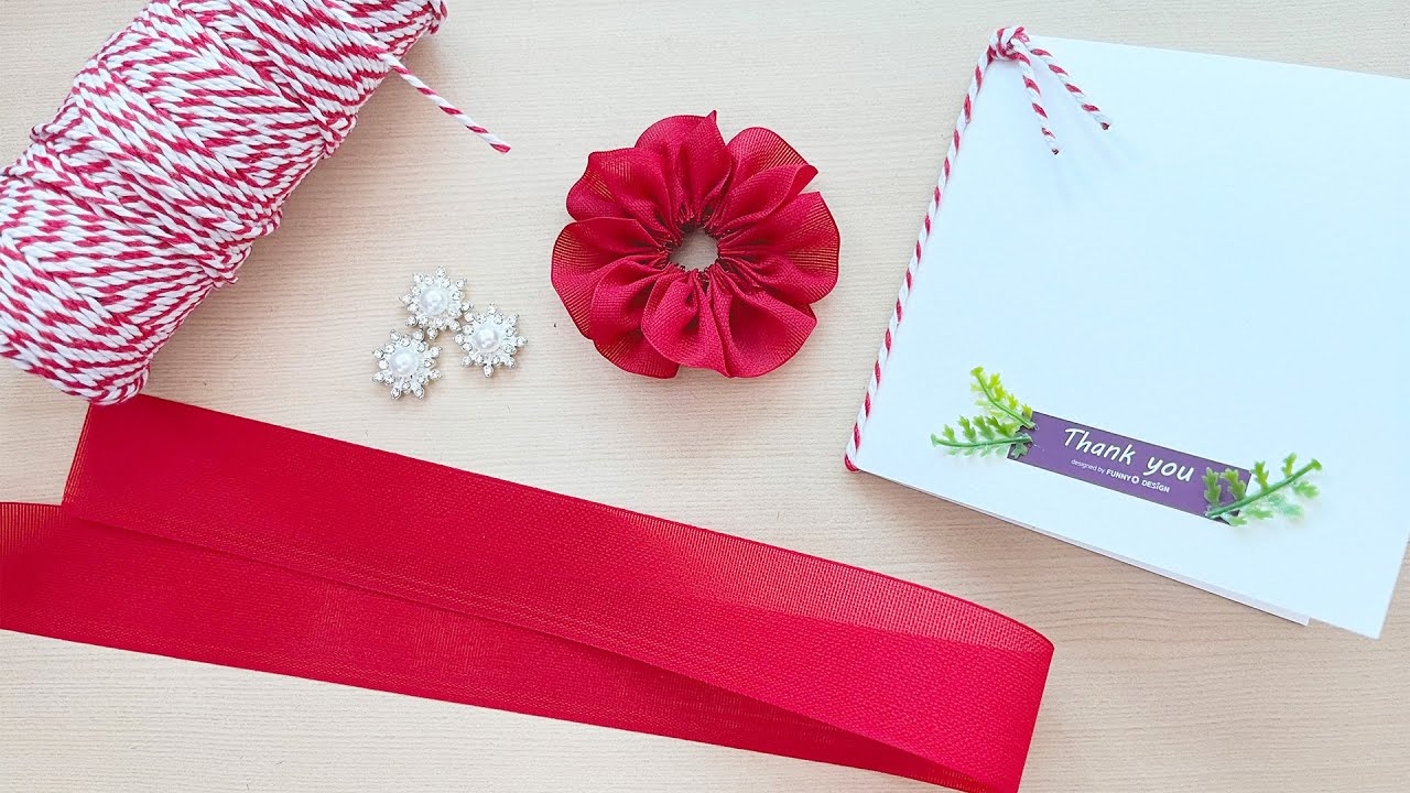 DIY, How to Make Carnation Ribbon Flower For Card, Mother's day, Margnet Brooch (249)