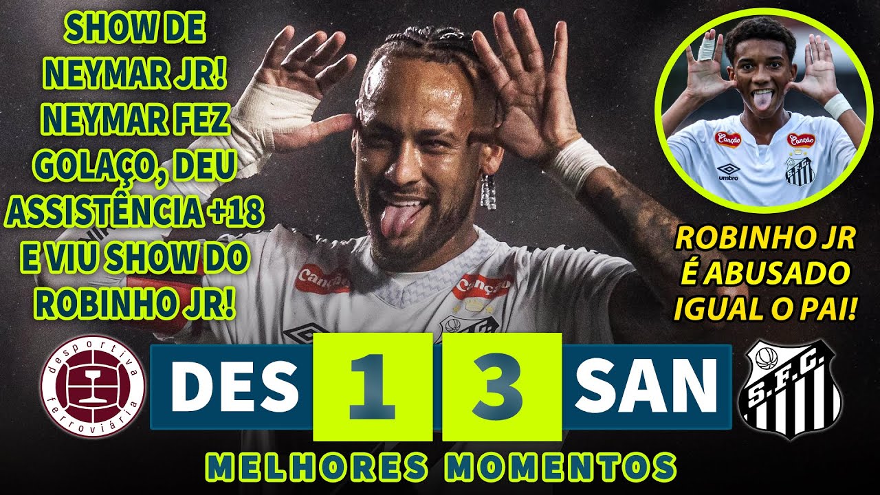 SHOW DE NEYMAR E ROBINHO JR! NEYMAR VOLTOU, FEZ UM GOLAÇO E DEU UMA ASSISTÊNCIA INSANA!