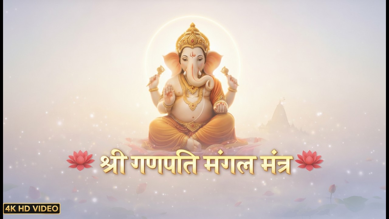 🐘🌺 श्री गणपति मंगल मंत्र 🌺🐘 | विघ्नहर्ता गणेश का शक्तिशाली मंगल पाठ | Ganpati Bhakti 2026 | 4K HD
