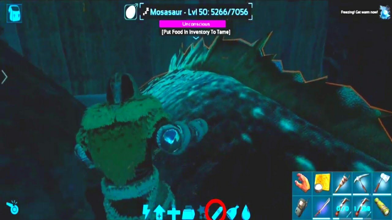 Ark Mobile Mosasaurus Trapping & Fast Taming In The Underwater Cave (No Scuba Gear)!!!
