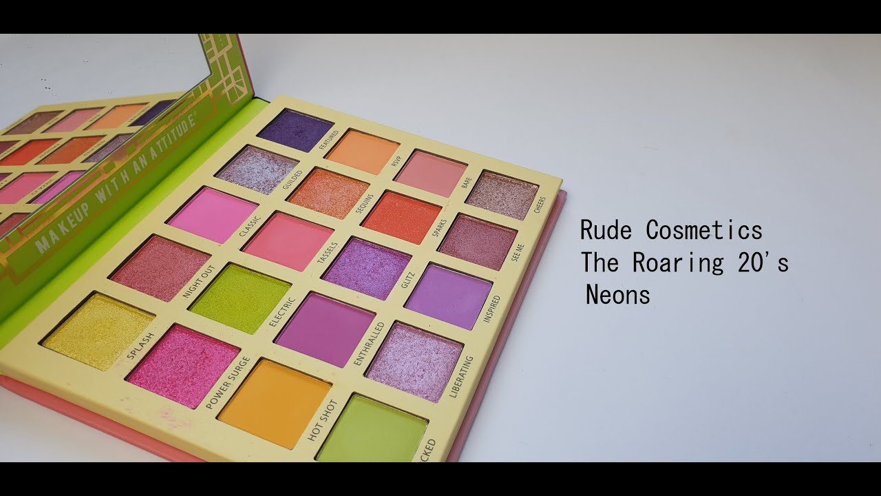 Rude Cosmetics - Eyeshadow Palette: The Roaring 20's - Neons