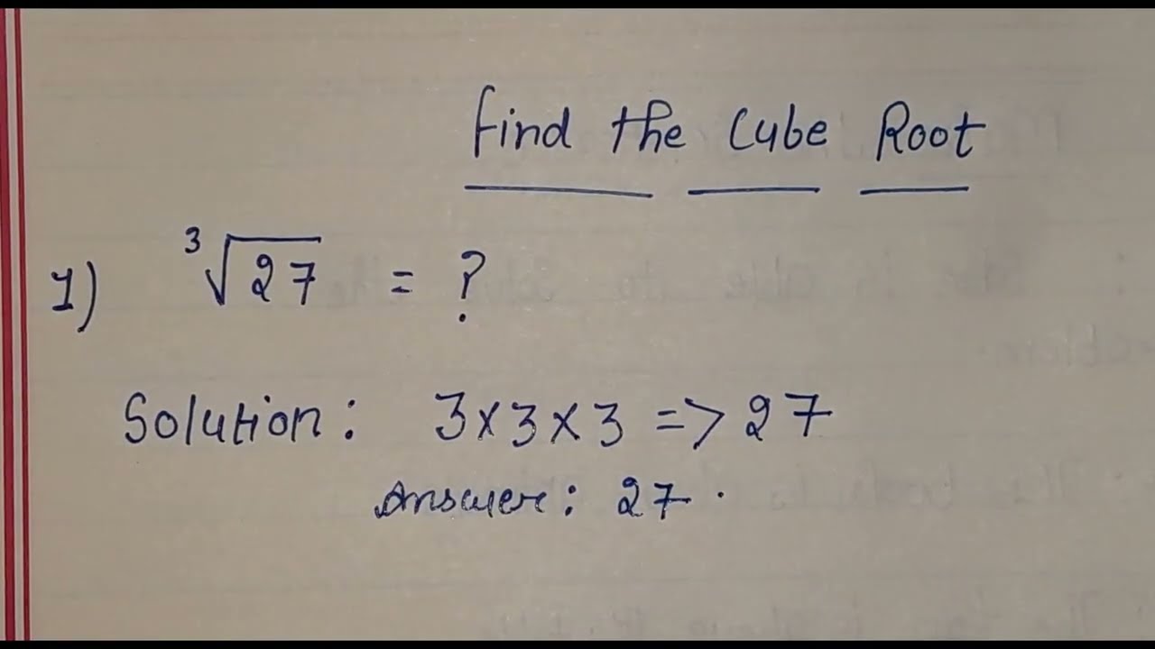 Find the cube root 