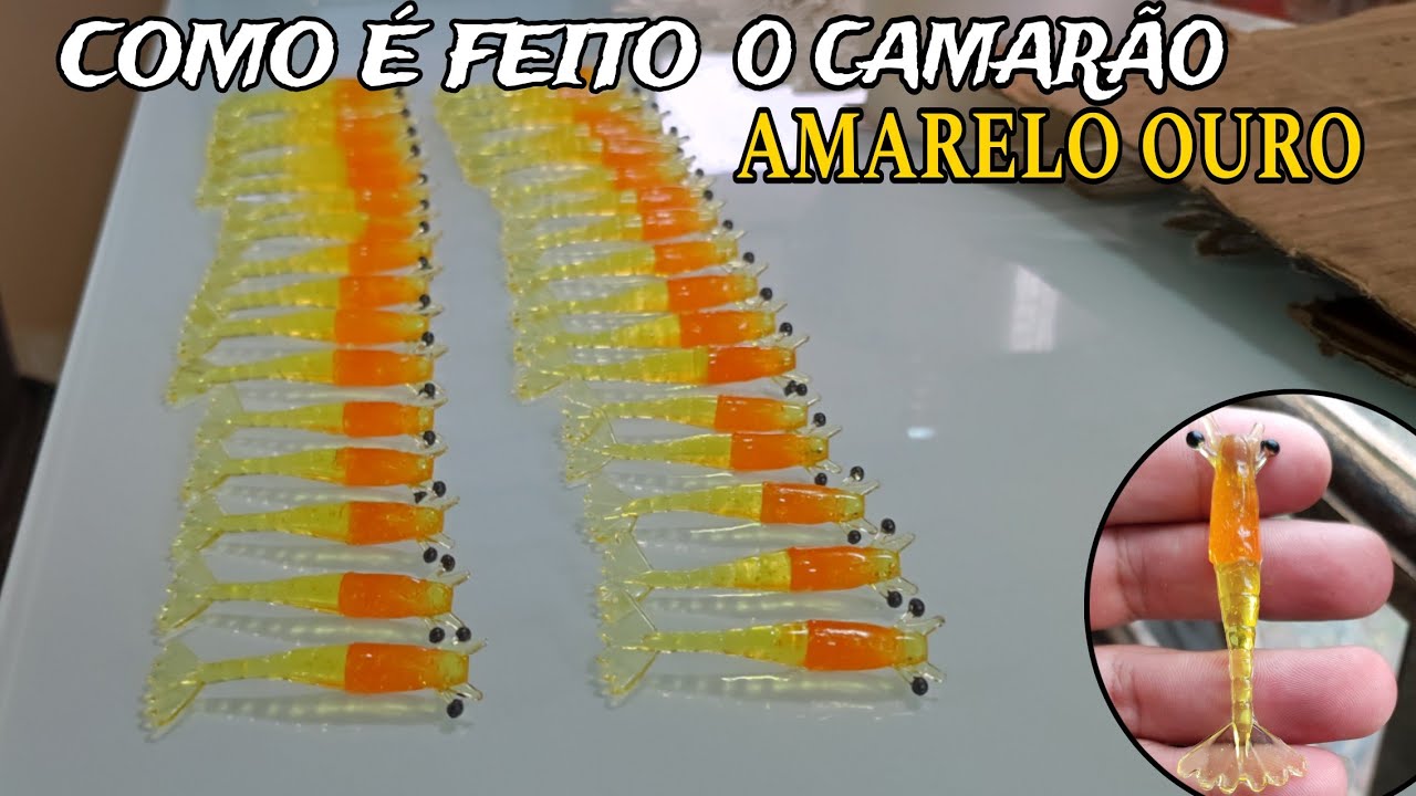 COMO FAZER CAMARÃO ARTIFICIAL -Cor Amarelo Ouro Ovado