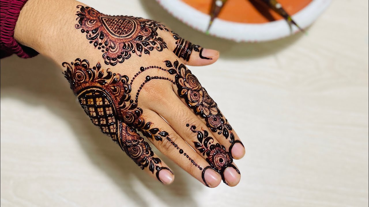Eid Special Arabic Henna Tutorial/ Gorgeous Party Mehendi Design Step By Step