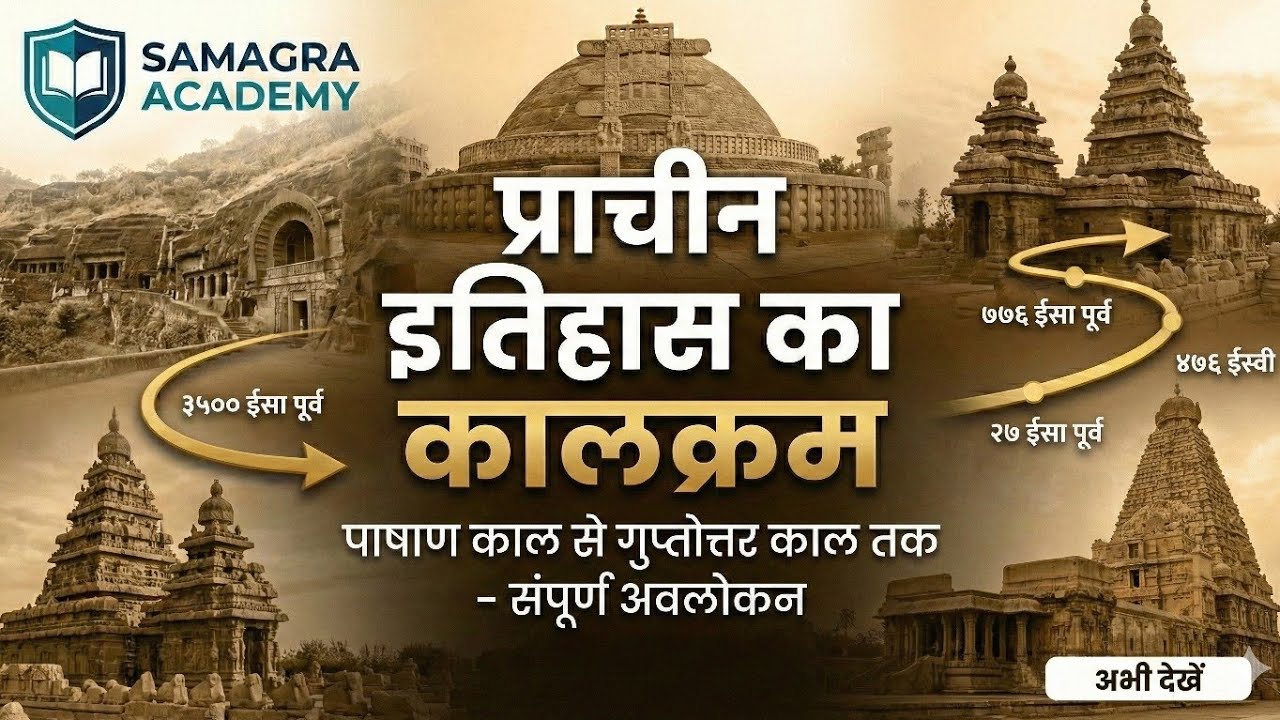 Ancient History Timeline: Stone age to post Gupta Empire (प्राचीन भारत) | BPSC, BSSC & Bihar SI