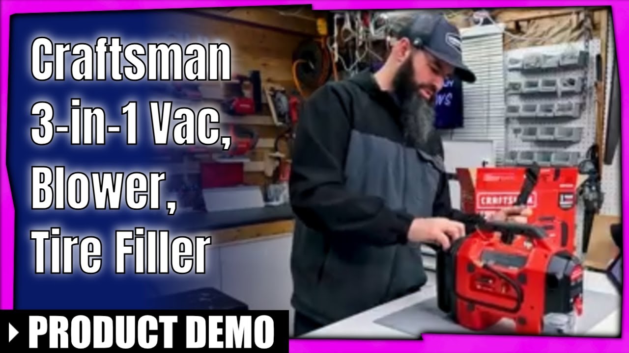 Портативный пылесос, воздуходув и наполнитель шин 3 в 1 — Craftsman V20