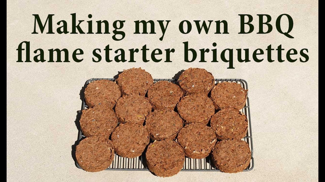 Making BBQ fire starter briquettes